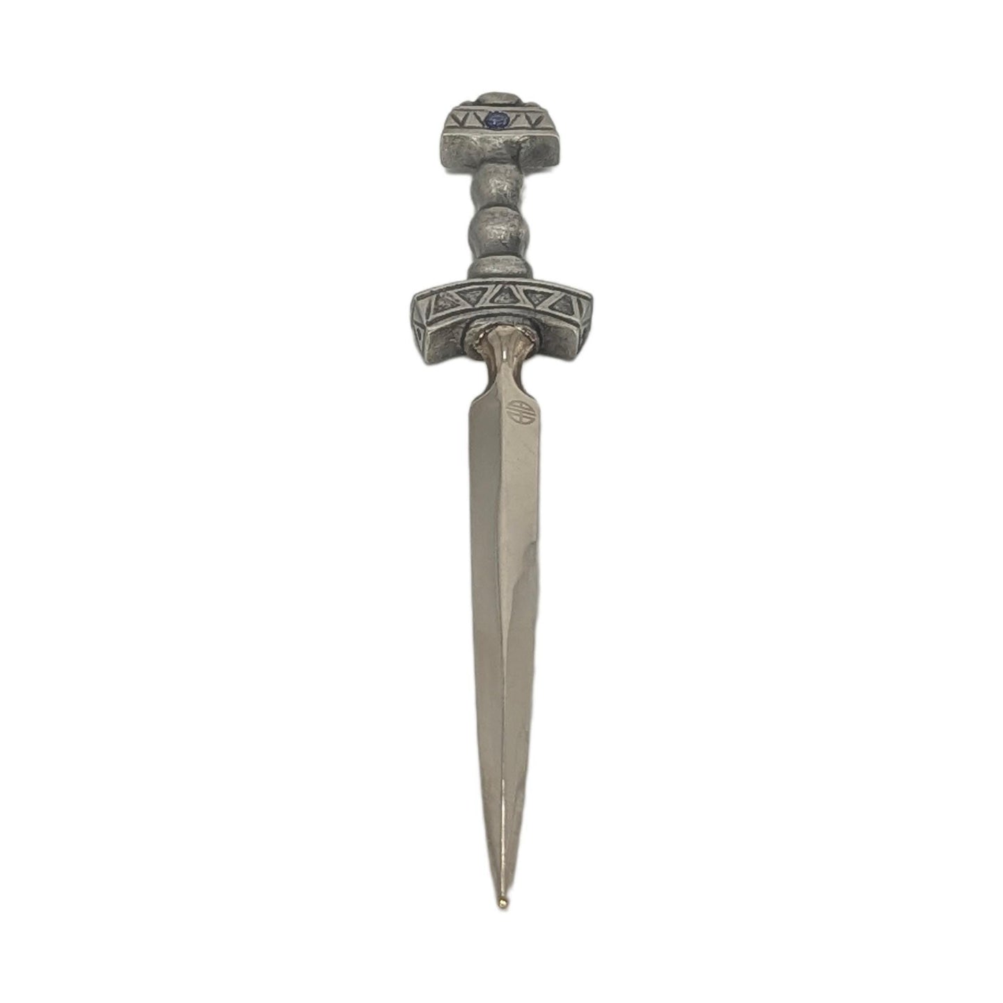 Handcrafted Viking Sword Replica Pewter Letter Opener, Medieval Style Desk Decor