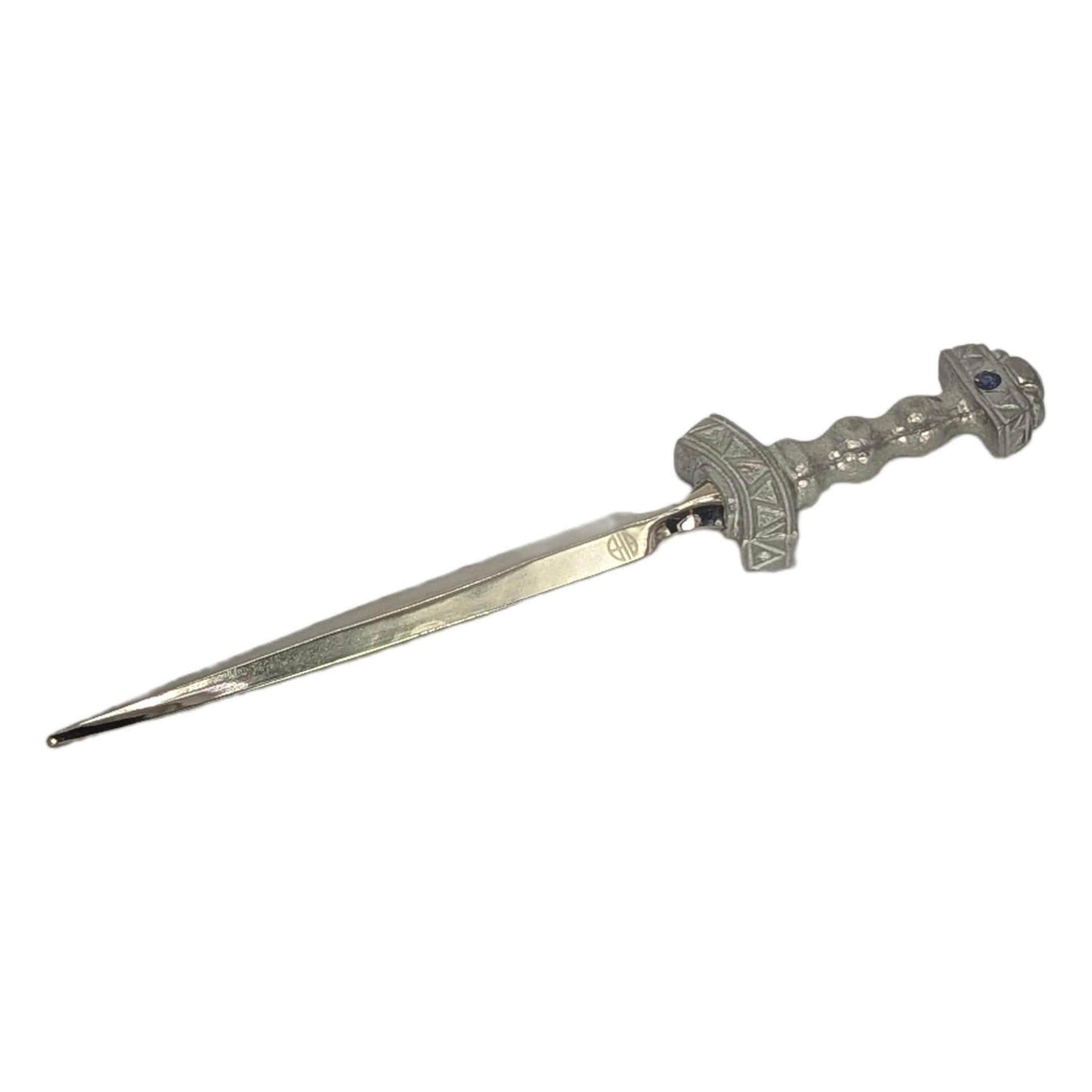 Handcrafted Viking Sword Replica Pewter Letter Opener, Medieval Style Desk Decor