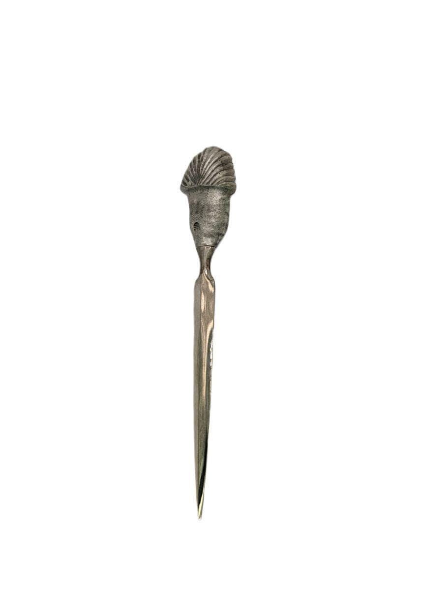 Handcrafted Pewter Tutankhamun Death Mask Letter Opener, Ancient Egypt Desk Decor