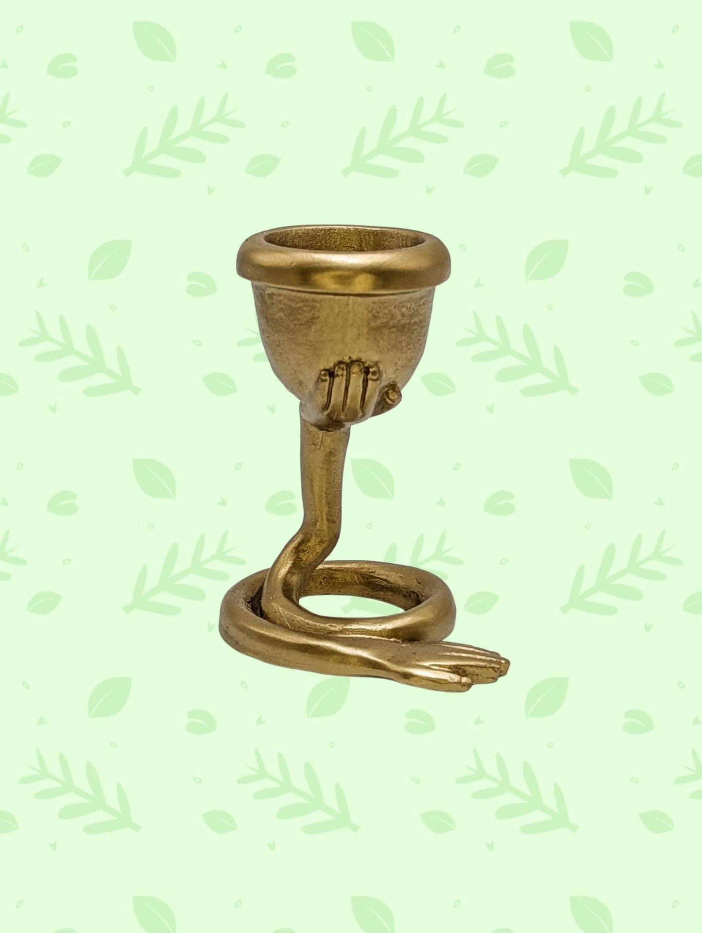 Bougeoir en étain « Mains gauches » Abstraits Minimalistes Décor Moderne