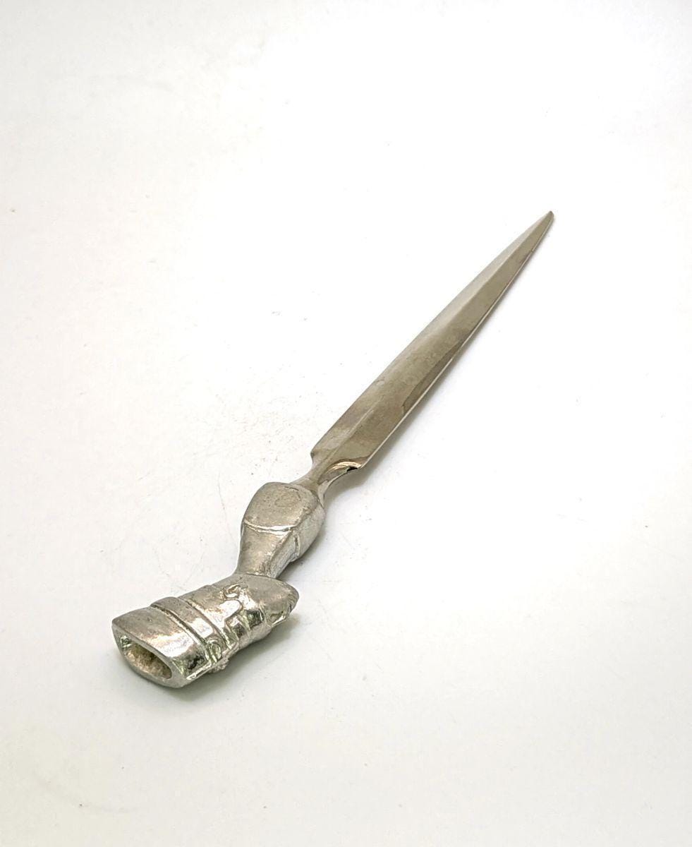 Handcrafted Pewter Nefertiti Letter Opener, Ancient Egyptian Desk Decor, History Lovers Gift