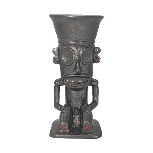 Handcrafted Taino Behique Shaman Pen Holder, Caribbean Indigenous Art, Desk Decor