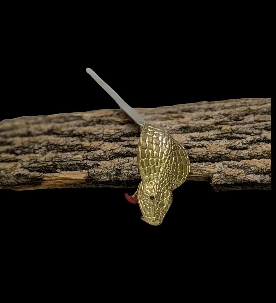 Handcrafted Pewter King Cobra Letter Opener, Exotic Wildlife Desk Decor
