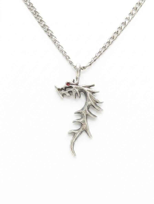 Hand Cast Mythical Dragon Pendant, 3.5 mm Cuban Links Chain