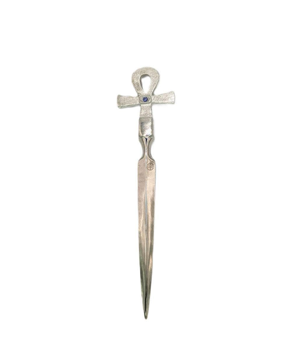 Ankh (Egyptian Key of Life) Pewter Letter Opener, Ancient Egypt Desk Decor