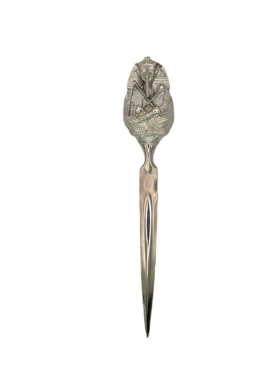 Handcrafted Pewter Tutankhamun Pharaoh Letter Opener, Ancient Egypt Desk Decor