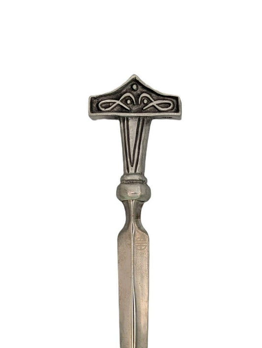 Handcrafted Pewter Thor Hammer Mjölnir Letter Opener, Norse Enthusiast Gift