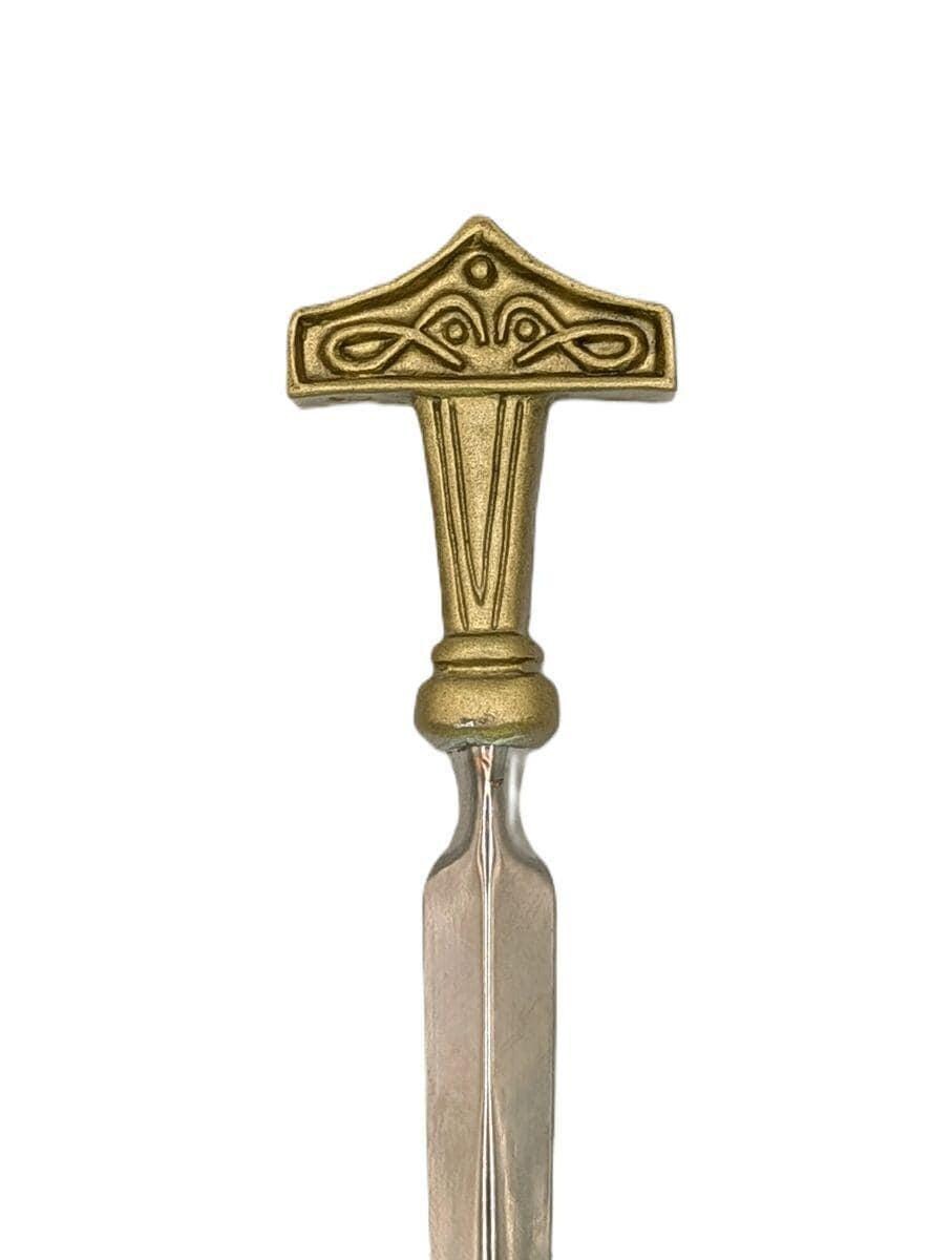 Handcrafted Pewter Thor Hammer Mjölnir Letter Opener, Norse Enthusiast Gift
