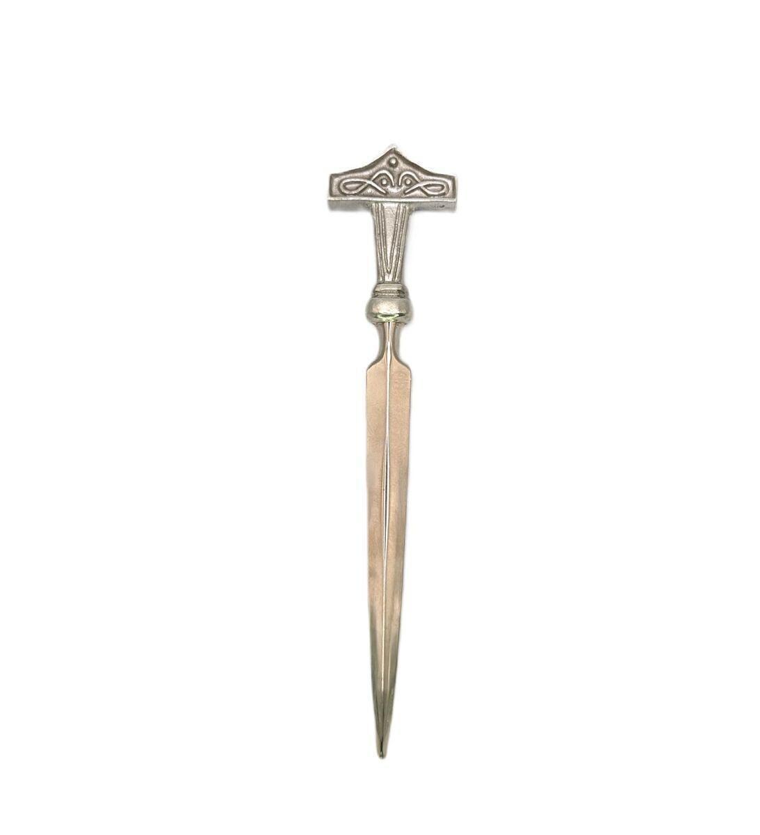 Handcrafted Pewter Thor Hammer Mjölnir Letter Opener, Norse Enthusiast Gift