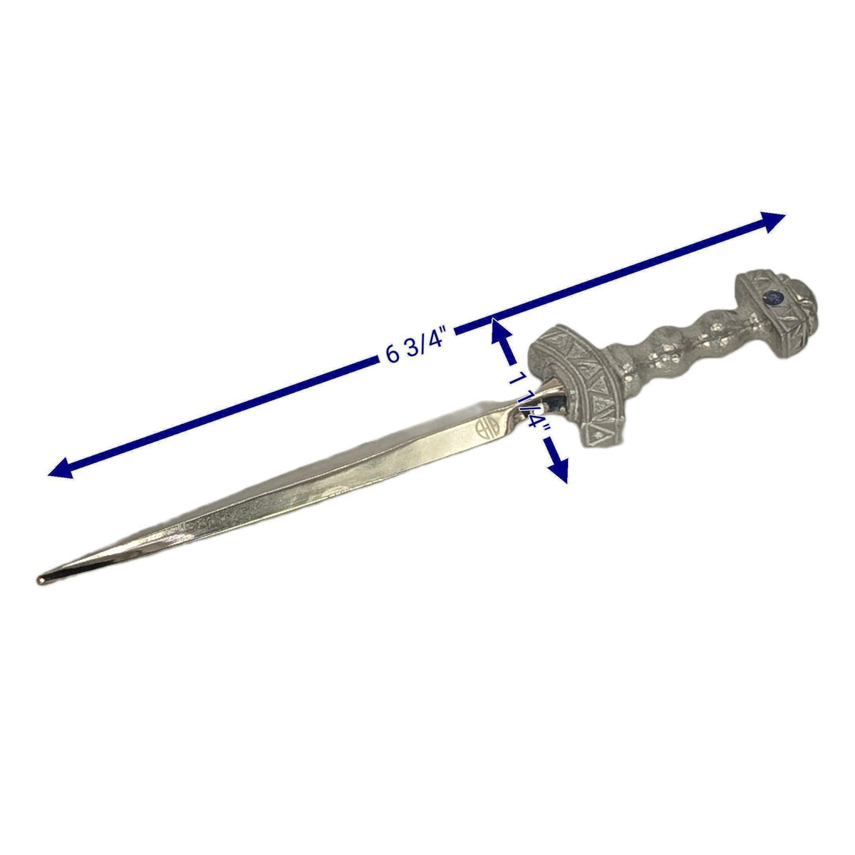 Handcrafted Viking Sword Replica Pewter Letter Opener, Medieval Style Desk Decor