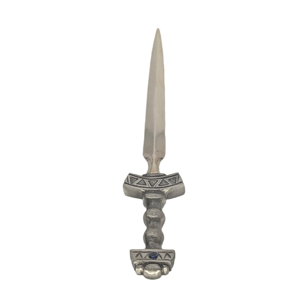 Handcrafted Viking Sword Replica Pewter Letter Opener, Medieval Style Desk Decor