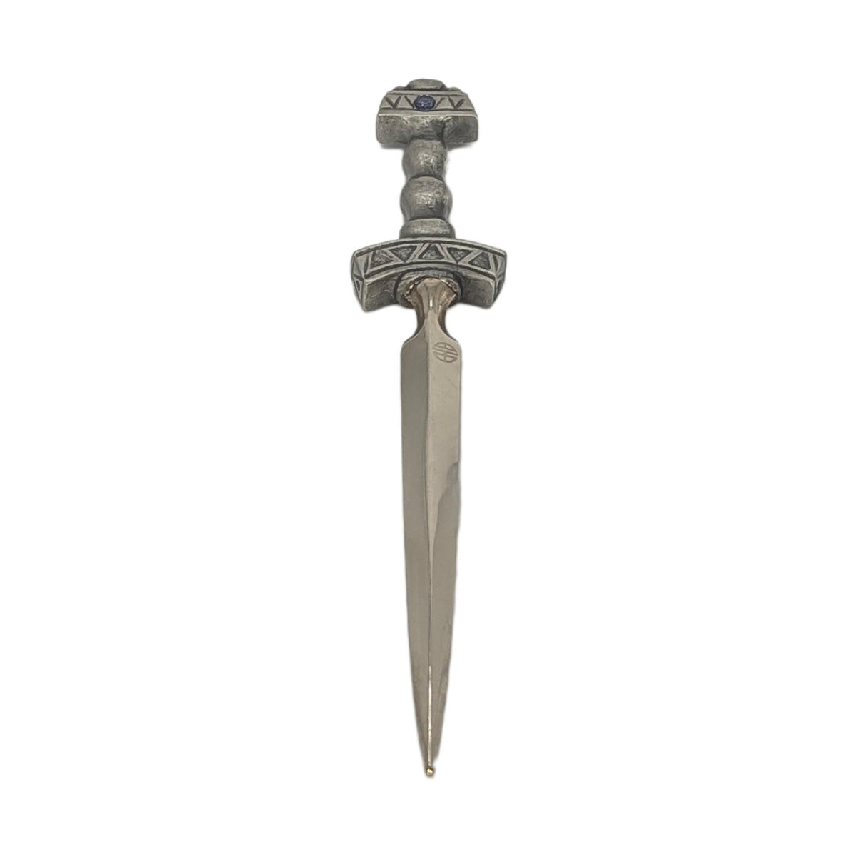 Handcrafted Viking Sword Replica Pewter Letter Opener, Medieval Style Desk Decor