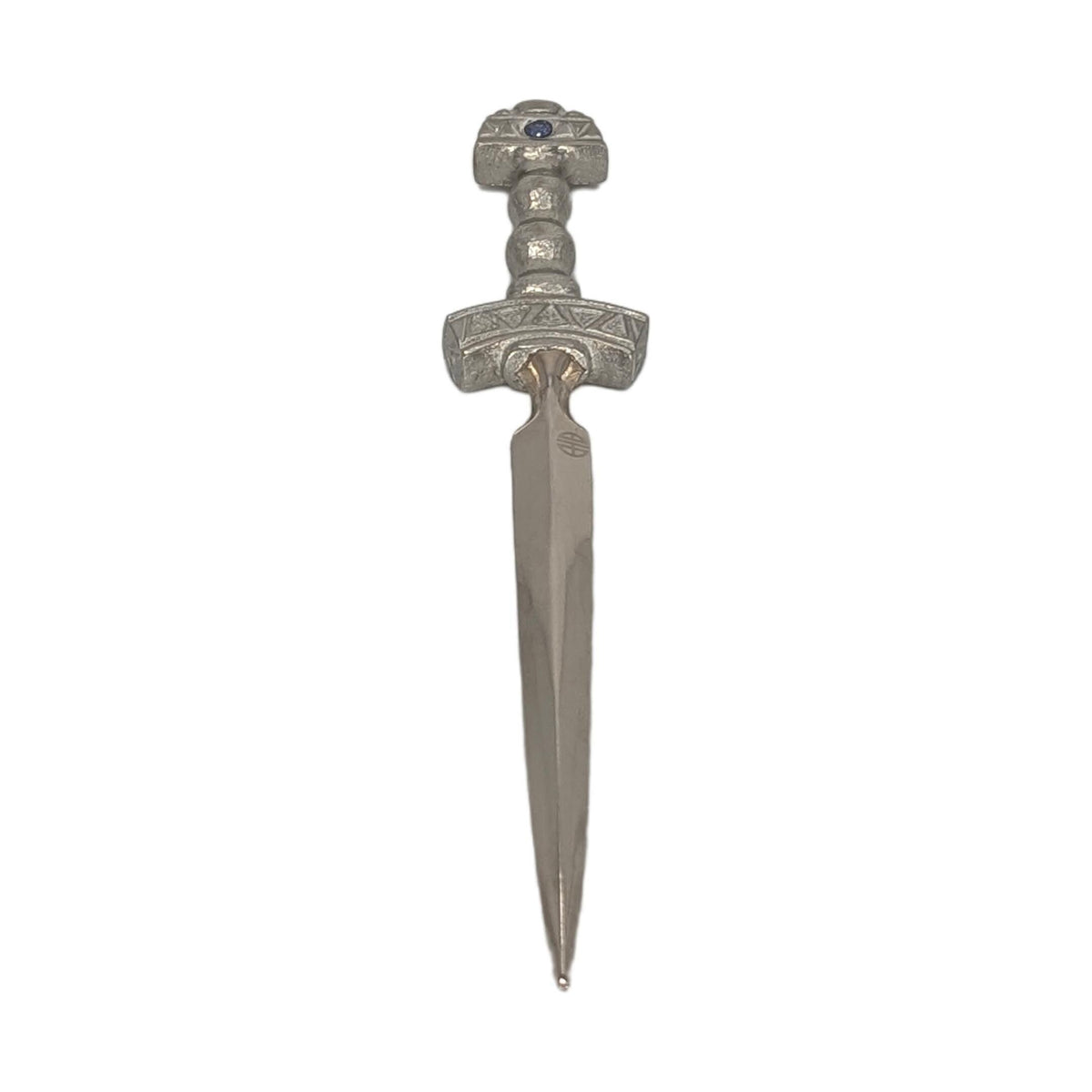 Handcrafted Viking Sword Replica Pewter Letter Opener, Medieval Style Desk Decor