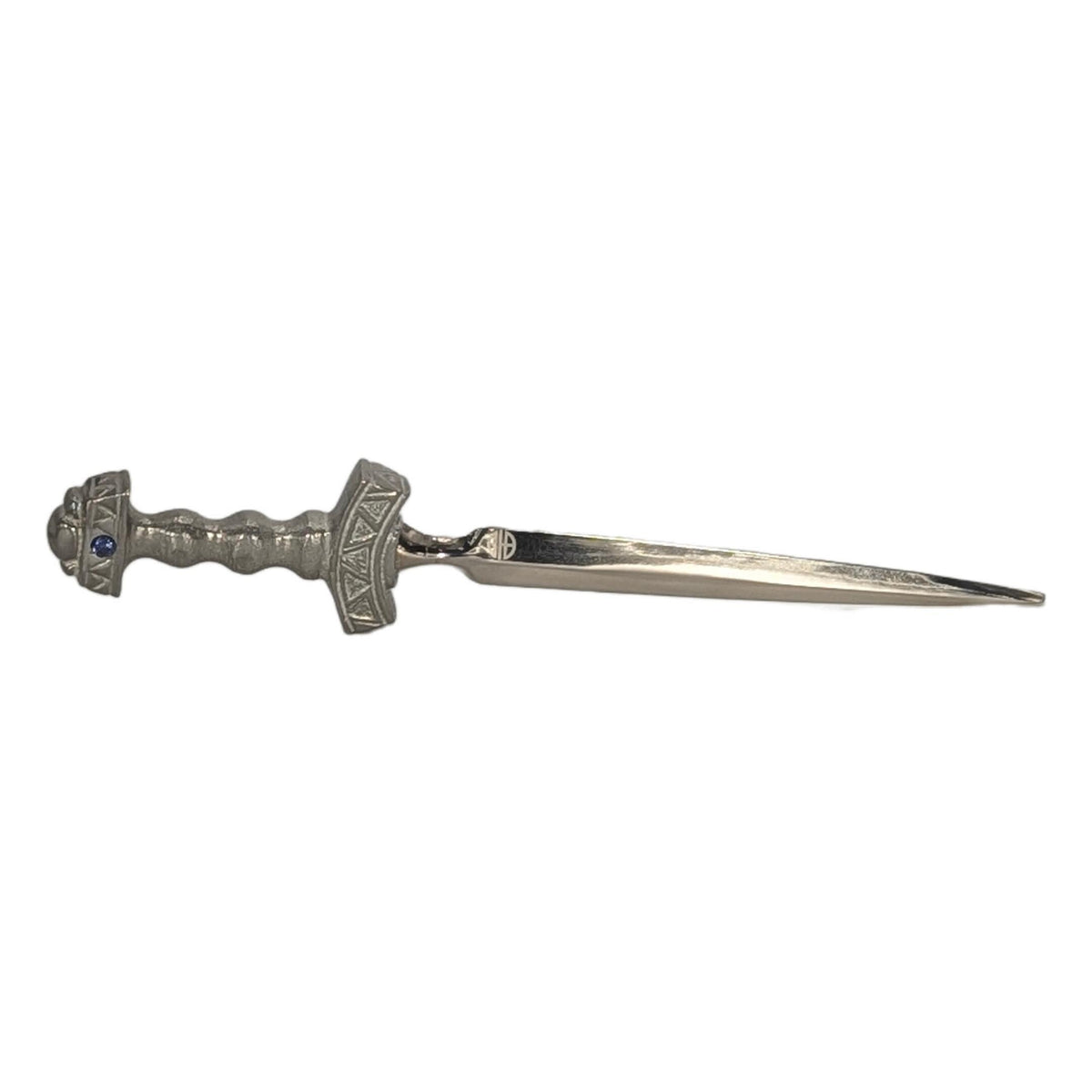 Handcrafted Viking Sword Replica Pewter Letter Opener, Medieval Style Desk Decor