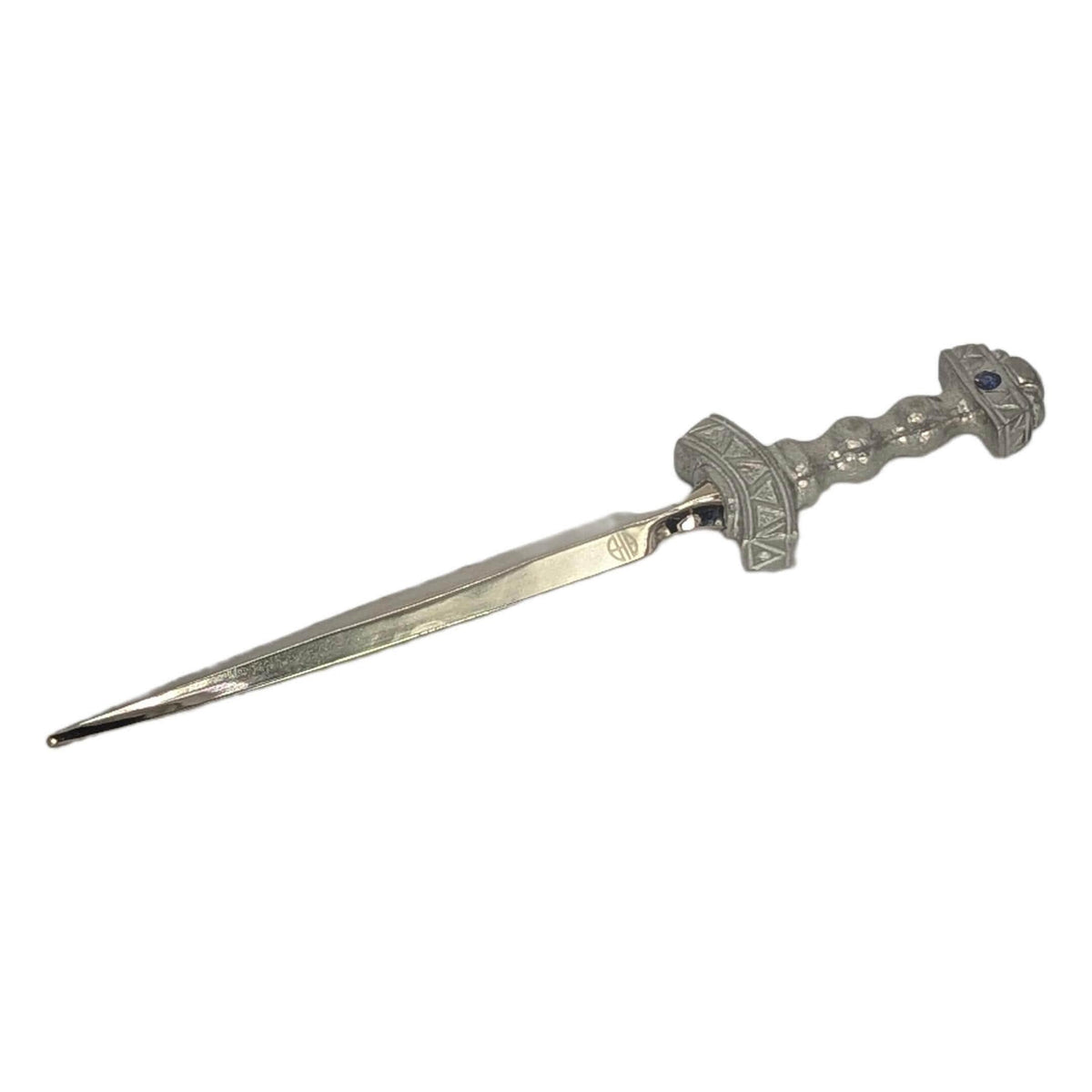 Handcrafted Viking Sword Replica Pewter Letter Opener, Medieval Style Desk Decor