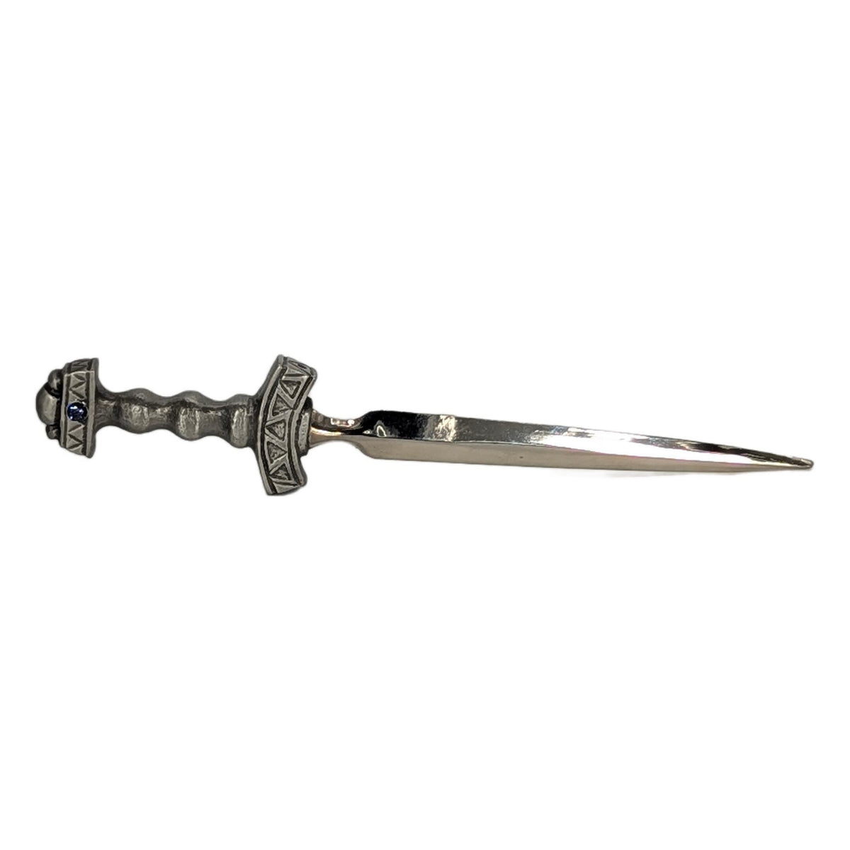 Handcrafted Viking Sword Replica Pewter Letter Opener, Medieval Style Desk Decor