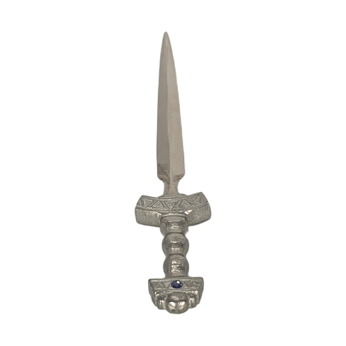 Handcrafted Viking Sword Replica Pewter Letter Opener, Medieval Style Desk Decor