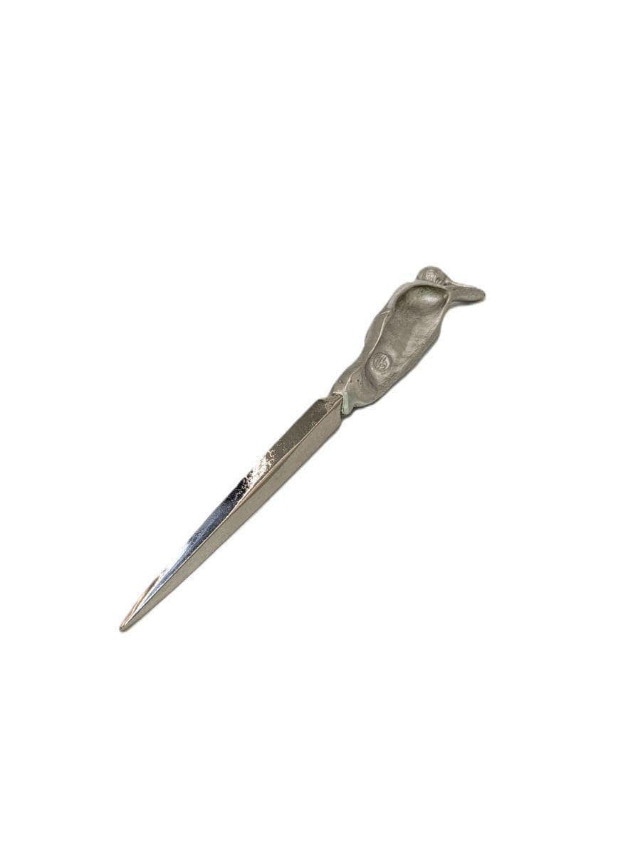 Handcrafted Pewter Resting Buddha Letter Opener, Zen Spiritual Desk Decor