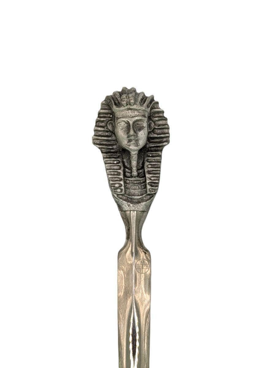 Handcrafted Pewter Tutankhamun Death Mask Letter Opener, Ancient Egypt Desk Decor