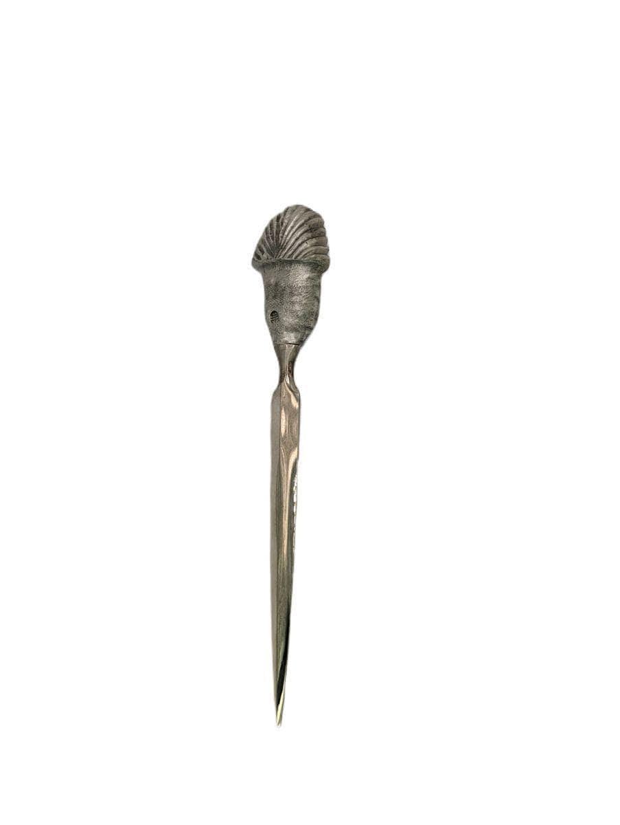 Handcrafted Pewter Tutankhamun Death Mask Letter Opener, Ancient Egypt Desk Decor
