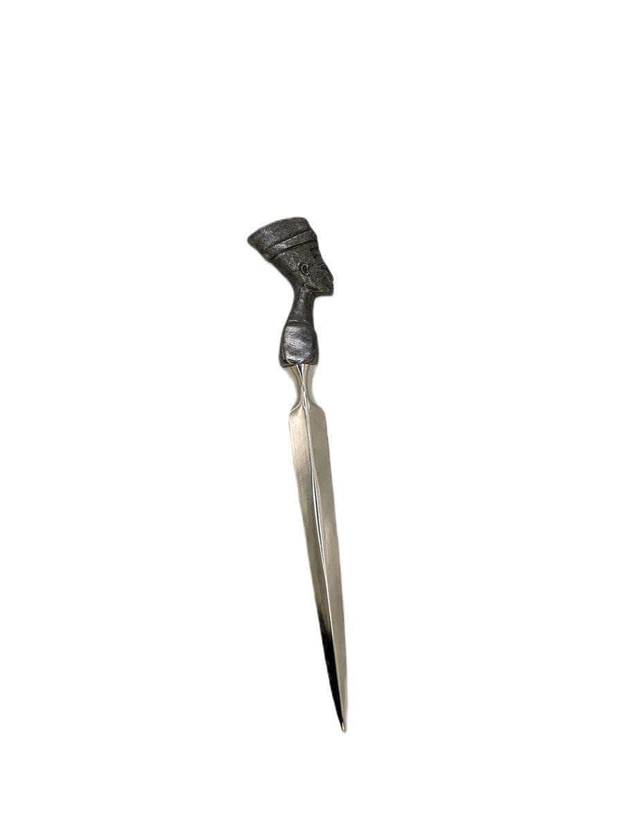 Handcrafted Pewter Nefertiti Letter Opener, Ancient Egyptian Desk Decor, History Lovers Gift