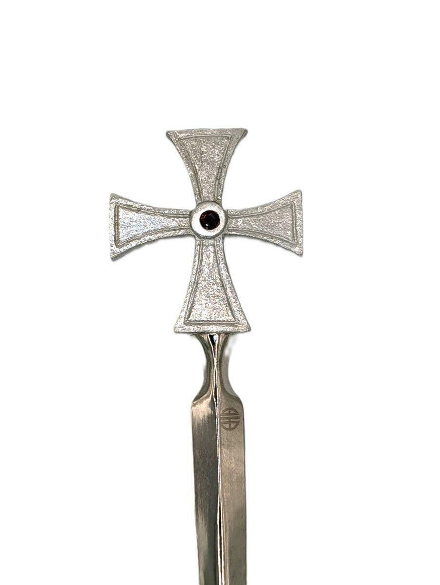Handcrafted Pewter Templar Rross Letter Opener, Medieval History Desk Decor
