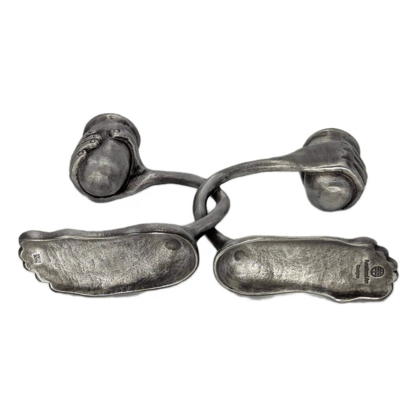 Handcrafted Pewter Surrealist Candle Holder, Step into the Light, Decor Sculpture