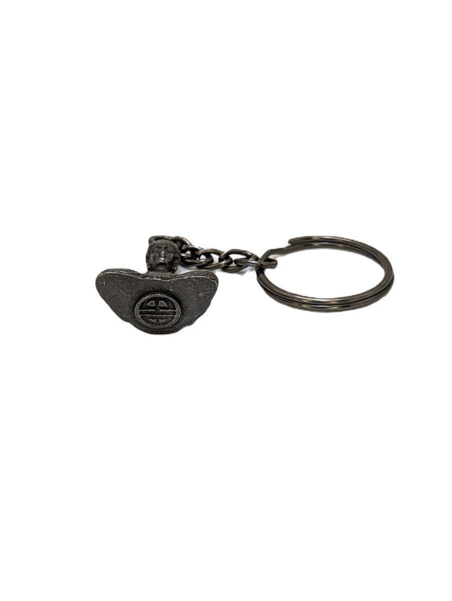 Meditating Buddha Minimalist Pewter Keychain, Zen  Spiritual Gift