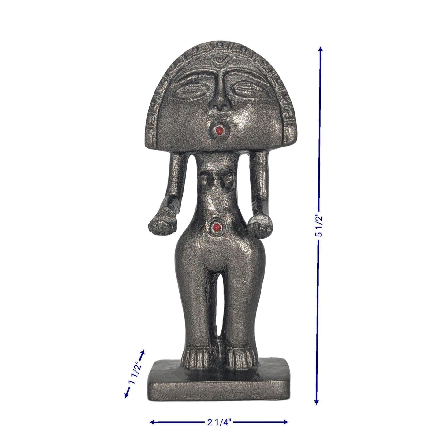 Handcrafted Taino Moon Goddess Pen Holder, Caribbean Indigenous Art Desk Decor