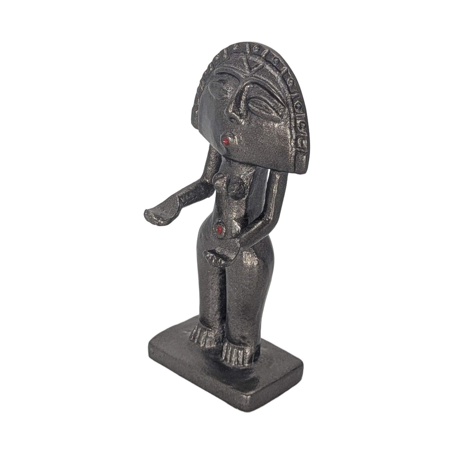 Handcrafted Taino Moon Goddess Pen Holder, Caribbean Indigenous Art Desk Decor