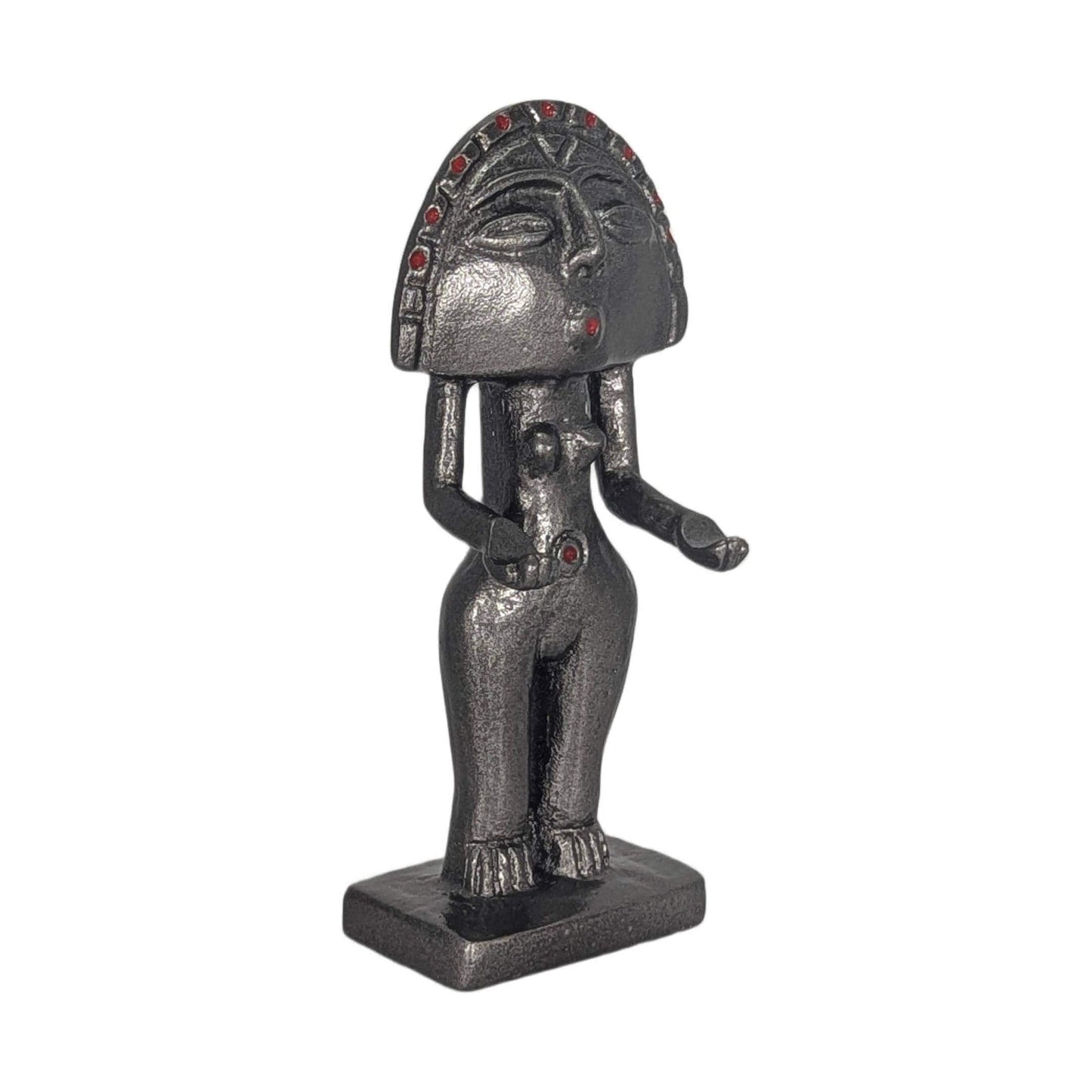 Handcrafted Taino Moon Goddess Pen Holder, Caribbean Indigenous Art Desk Decor