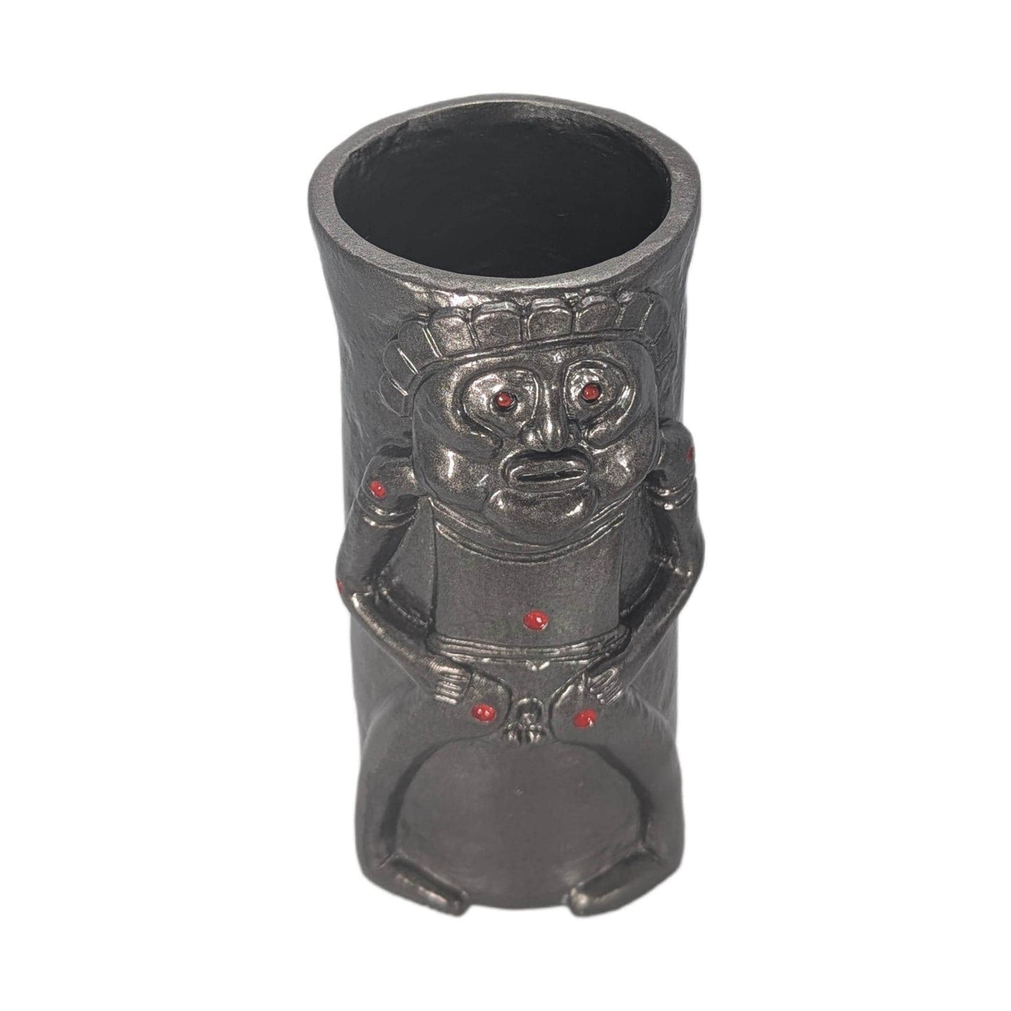 Handmade Taino Inspired Resin Vase, Diosa Luna Dios Sol, Cultural Heritage Design
