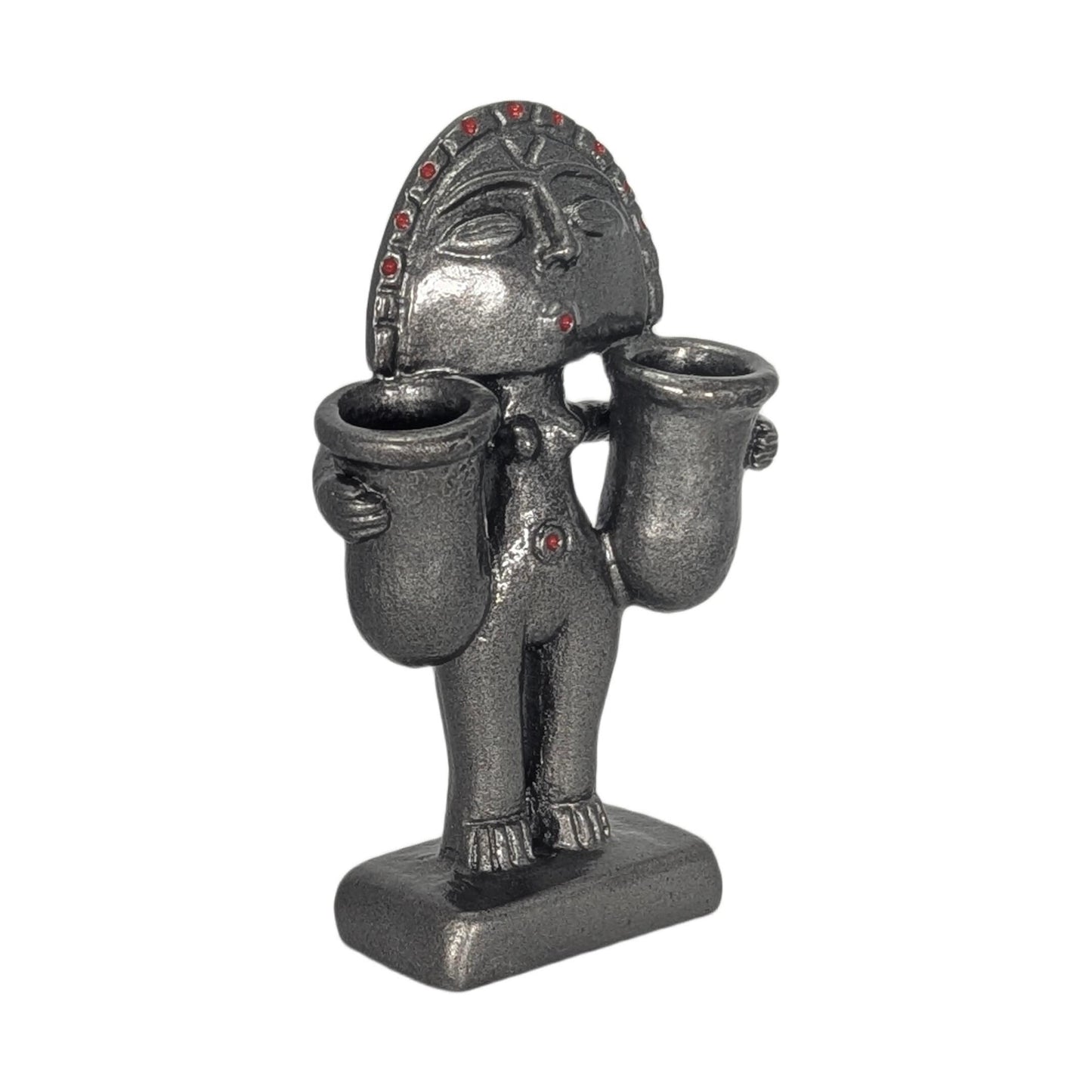 Handcrafted Taino Moon Goddess Pen Holder, Caribbean Indigenous Art Desk Decor
