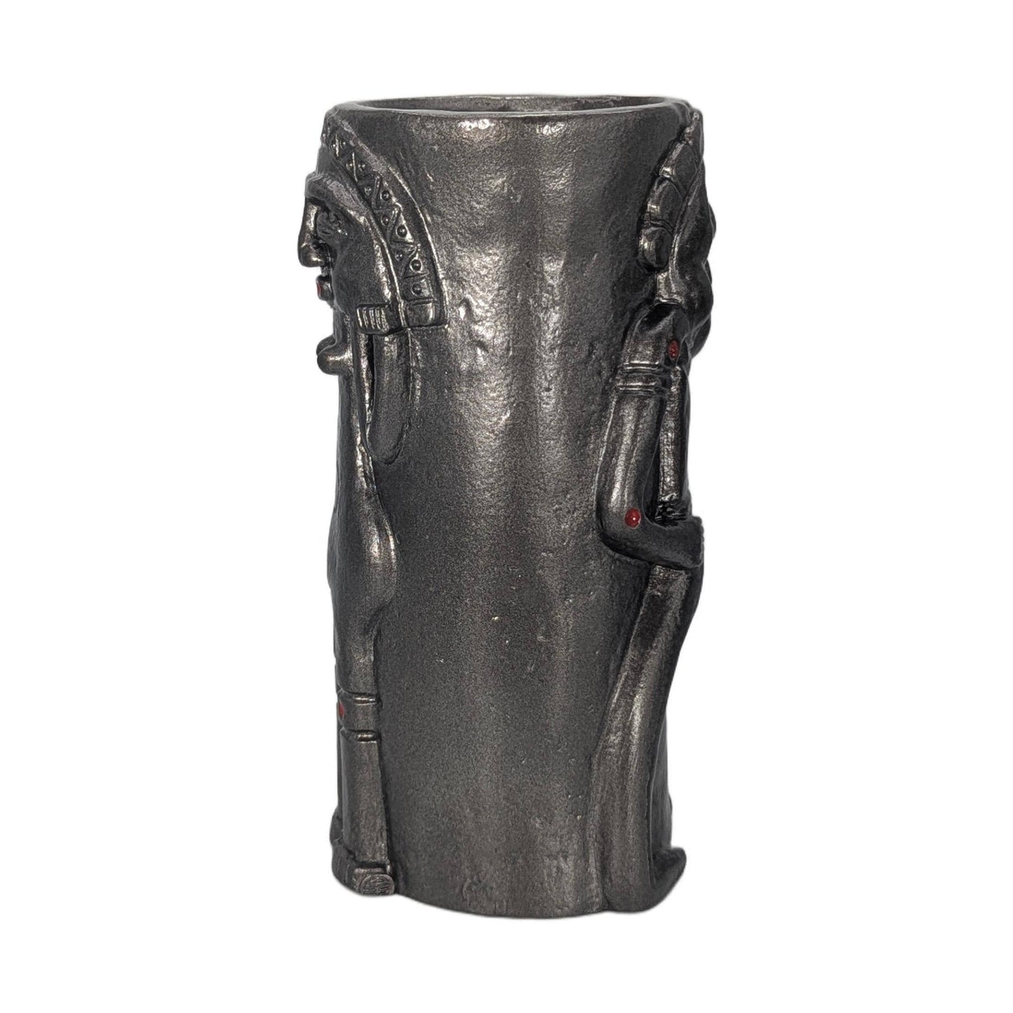 Handmade Taino Inspired Resin Vase, Diosa Luna Dios Sol, Cultural Heritage Design
