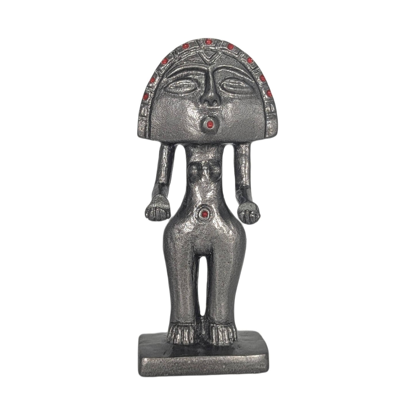Handcrafted Taino Moon Goddess Pen Holder, Caribbean Indigenous Art Desk Decor