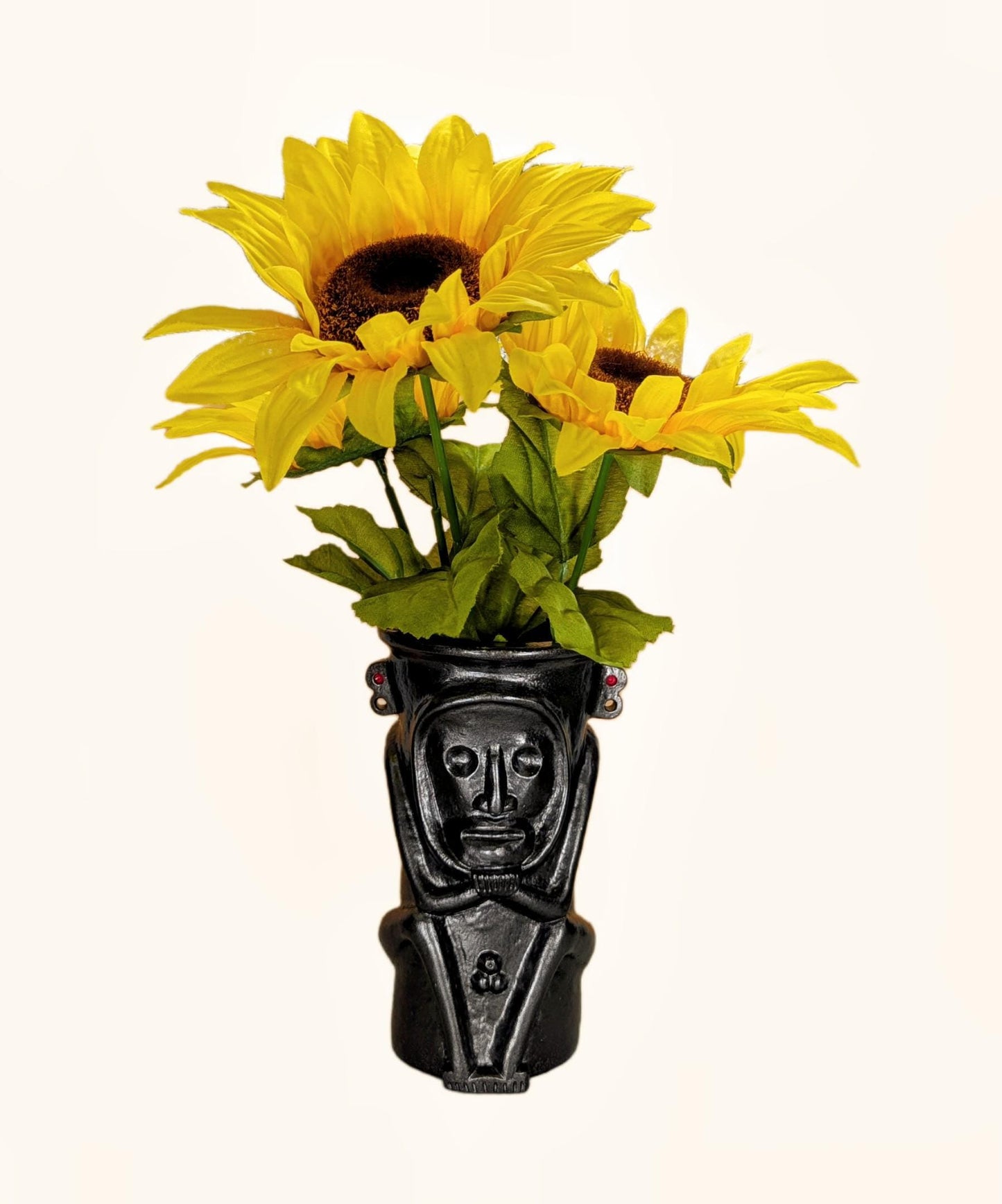 Handmade Behique Taíno Priest Shaman Vase Handmade Cultural Heritage Rustic Design