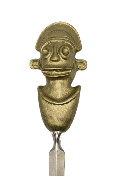 Handcrafted Pewter Taino Ritual Axe Letter Opener, pre-Columbian Art Desk Decor, collectible