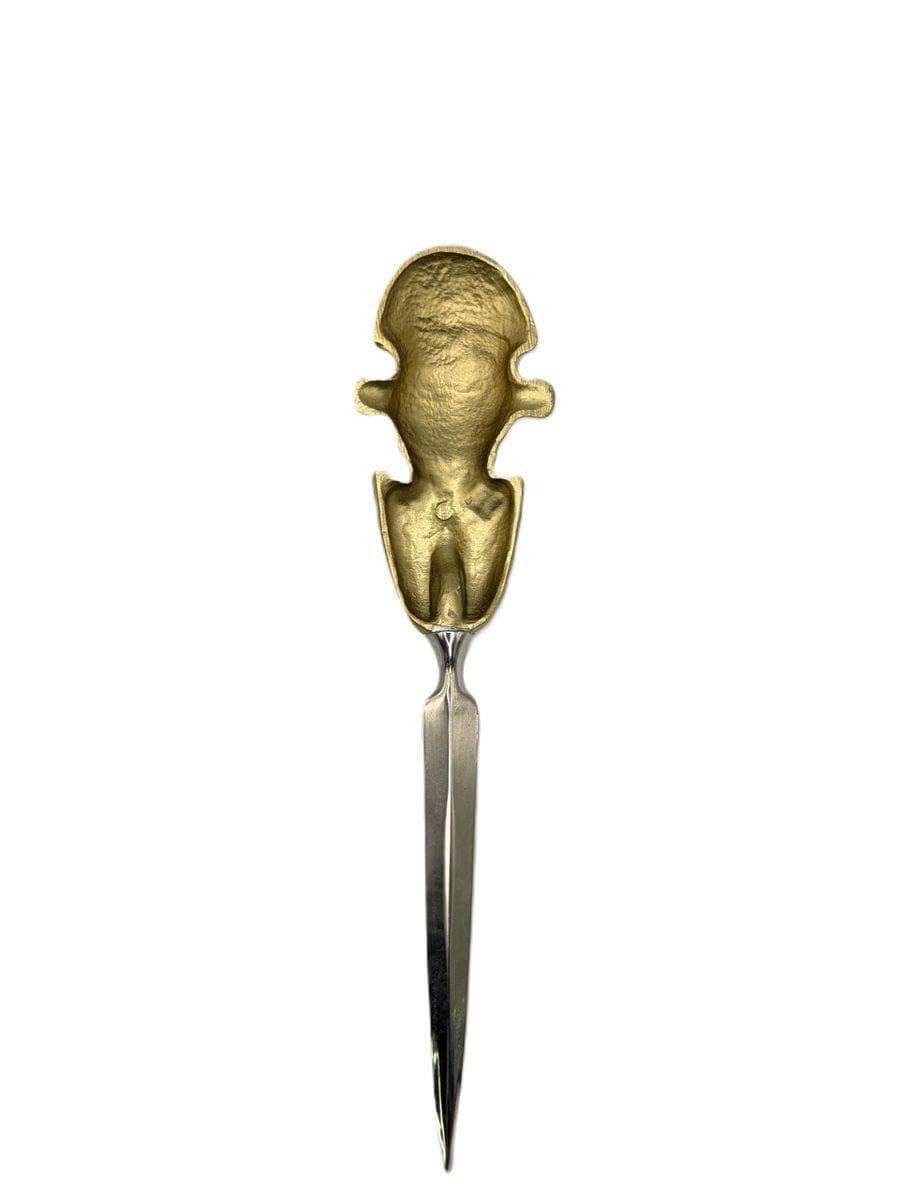 Handcrafted Pewter Taino Ritual Axe Letter Opener, pre-Columbian Art Desk Decor, collectible