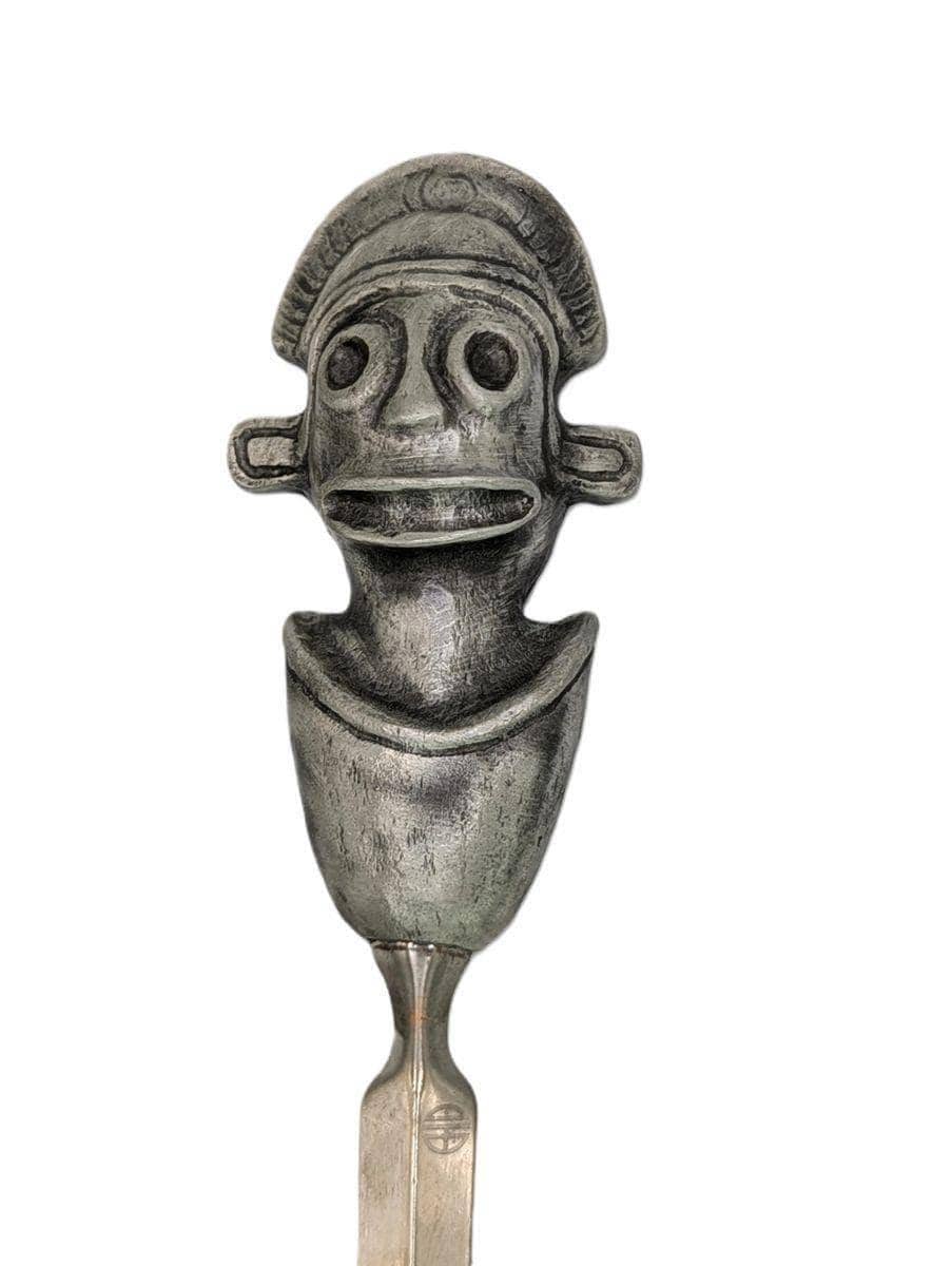 Handcrafted Pewter Taino Ritual Axe Letter Opener, pre-Columbian Art Desk Decor, collectible