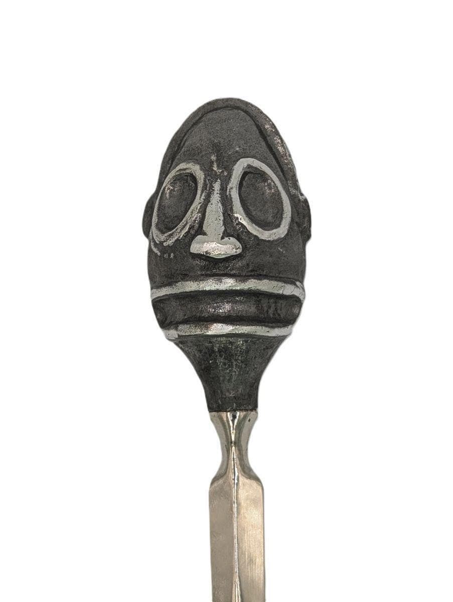 Handcrafted Pewter Taino Behique Shaman Mask Letter Opener, pre-Columbian Art Desk collectible