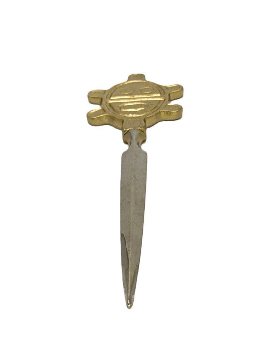 Handcrafted Pewter Taino Sun Petroglyph Letter Opener, Caribbean Indigenous Art Desk Decor