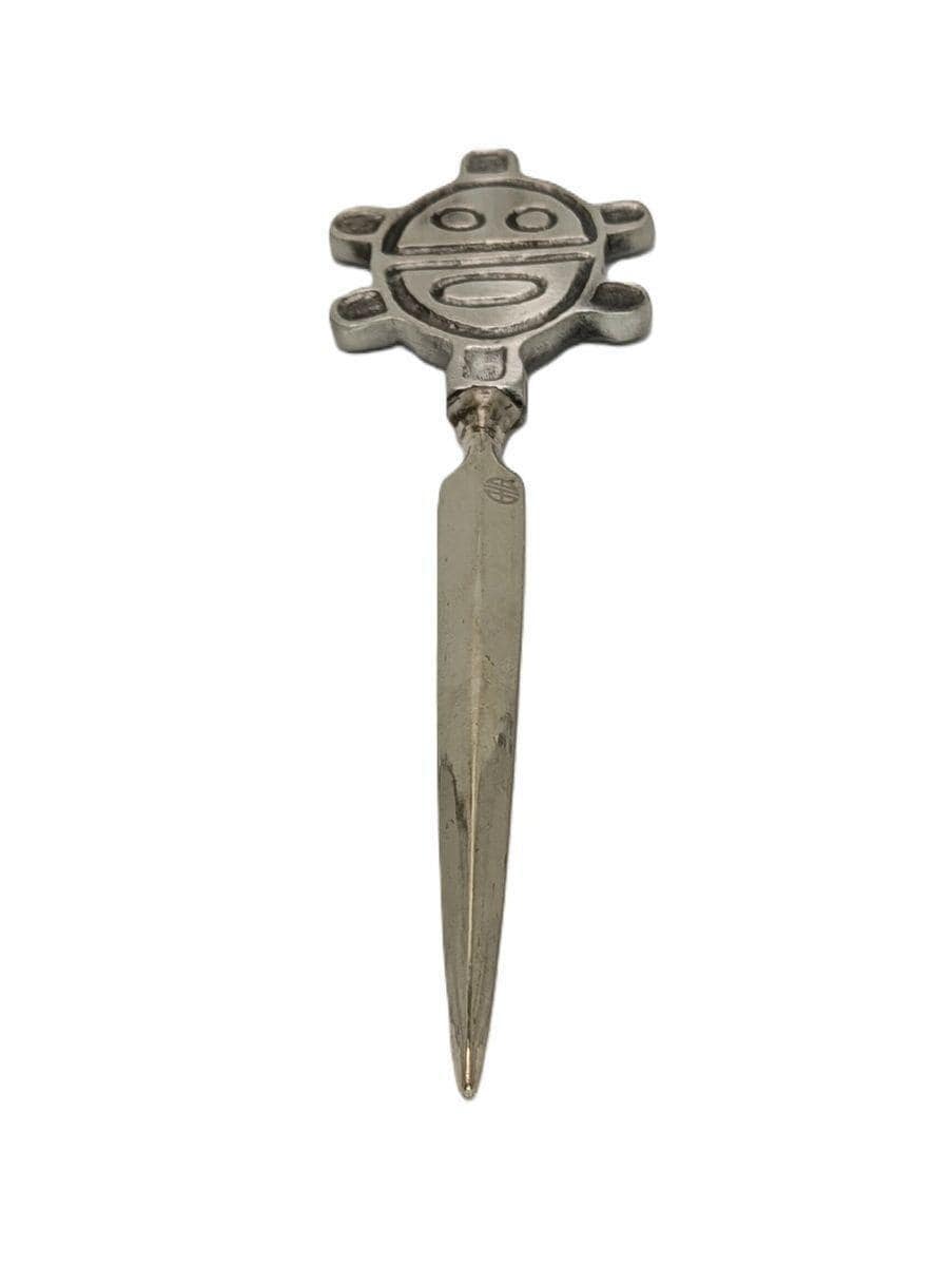 Handcrafted Pewter Taino Sun Petroglyph Letter Opener, Caribbean Indigenous Art Desk Decor