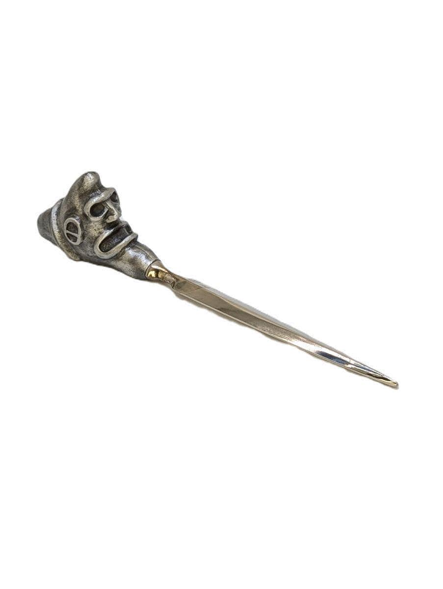 Handcrafted Pewter Taino Trigonolito Three-Pointed Stone Letter Opener, Caribbean Cultural Desk Collectible