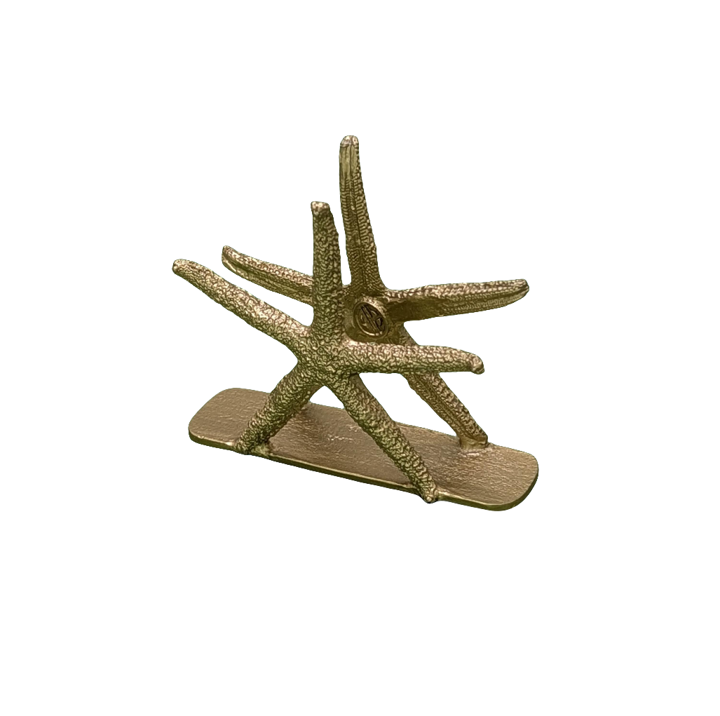 Seashells Pewter Business Card Holder Desk Decor Inspired by Nature