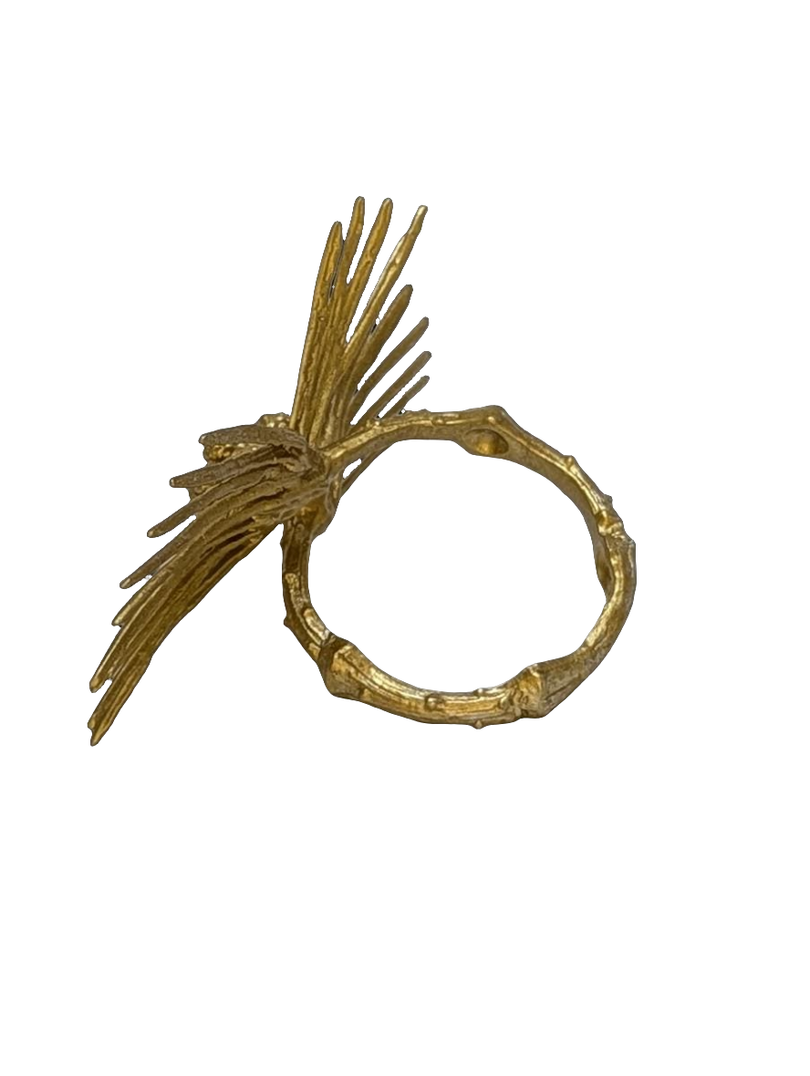 Umbrella Pine Pewter Adjustable Napkin Ring Set of 4 Inspired by nature