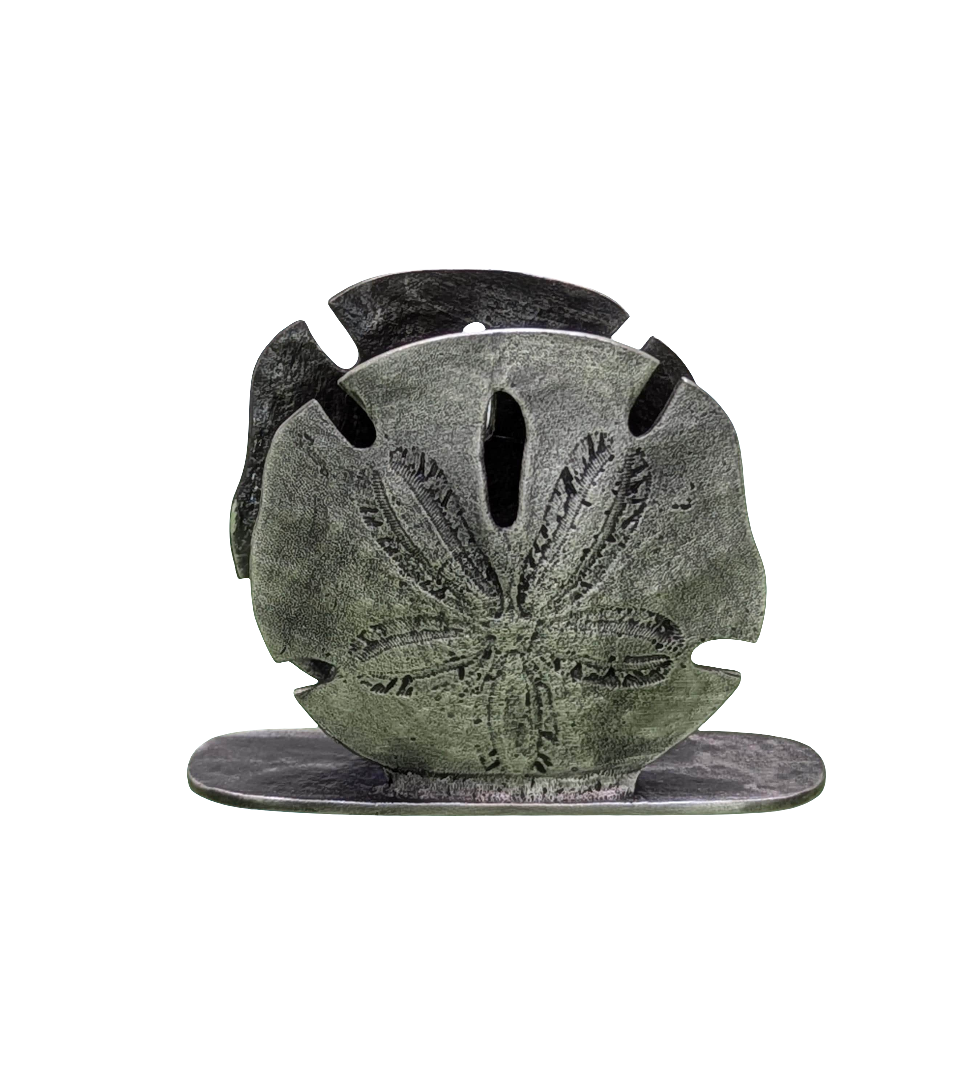 Seashells Pewter Business Card Holder Desk Decor Inspired by Nature