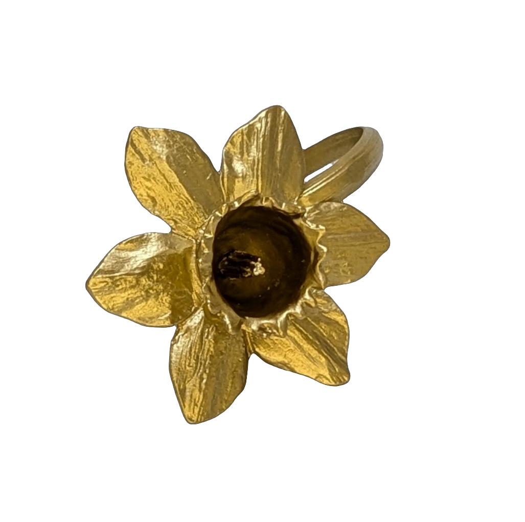 Daffodil Pewter Napkin Ring Set of 4 Inspired by Nature