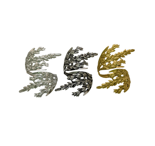 Wheat Adjustable Pewter Napkin Ring Set of 4 Inspired by Nature Table Decor