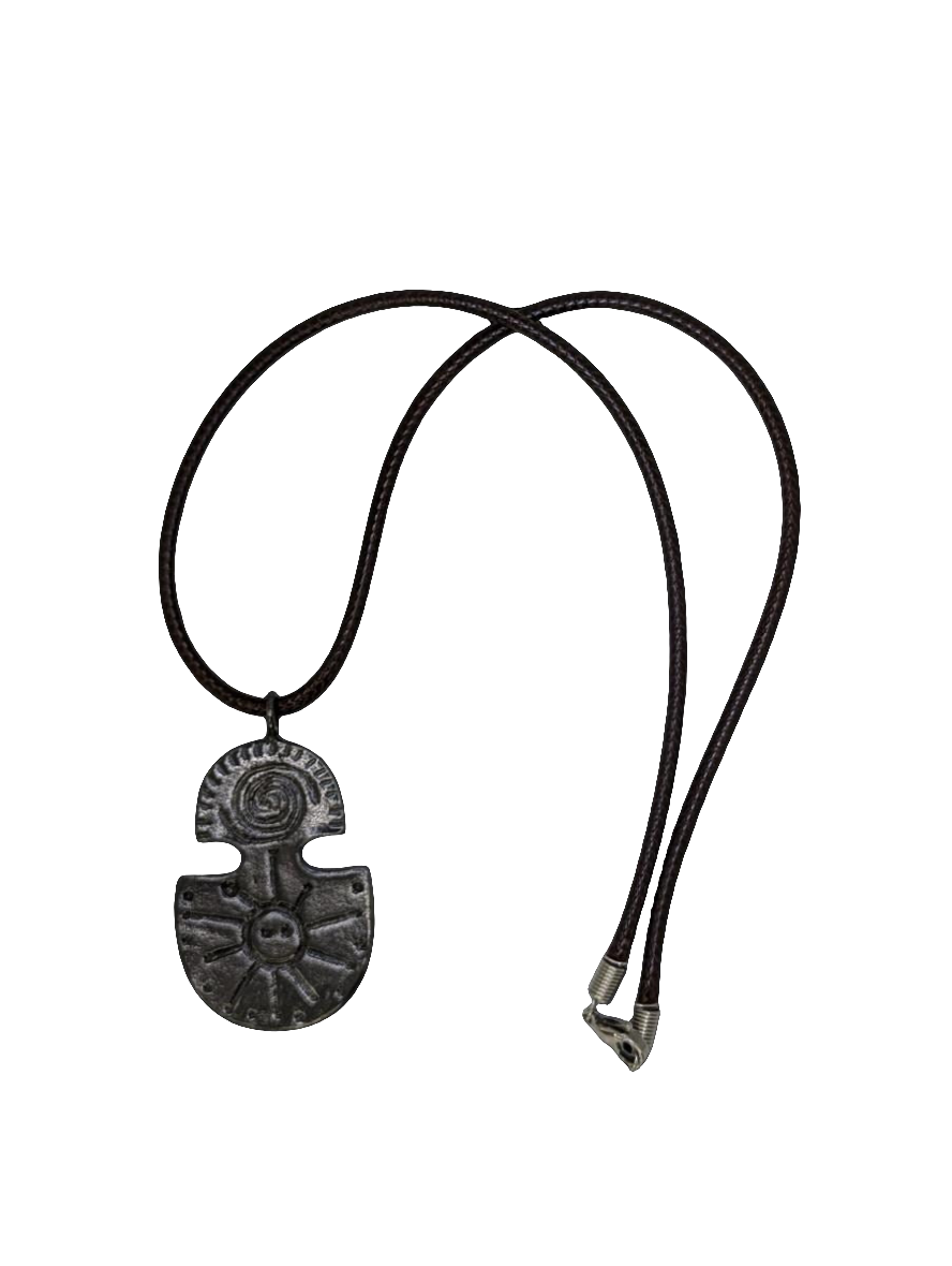 Taino Water & Sun Petroglyphs Pewter Pendant