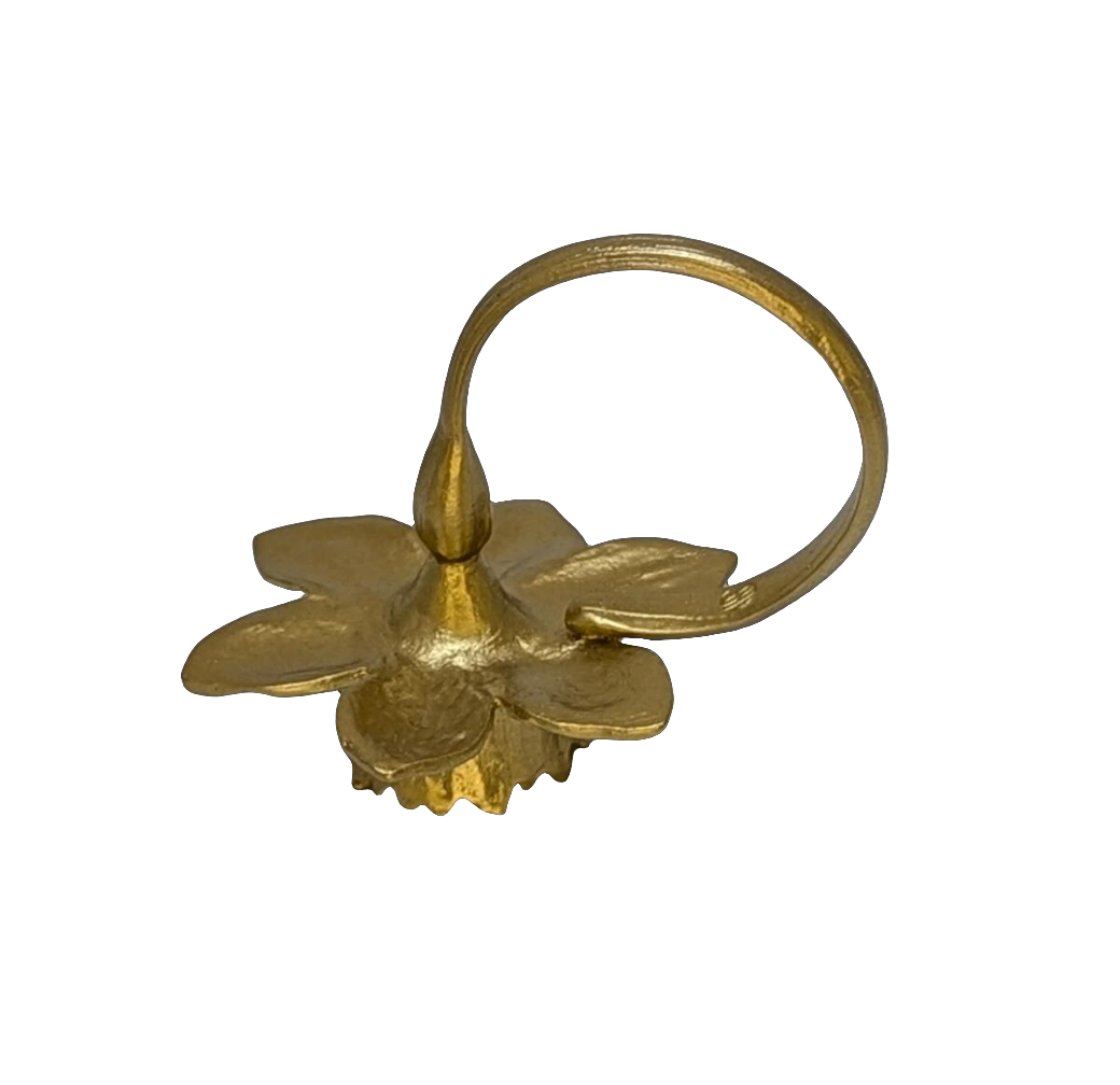 Daffodil Pewter Napkin Ring Set of 4 Inspired by Nature